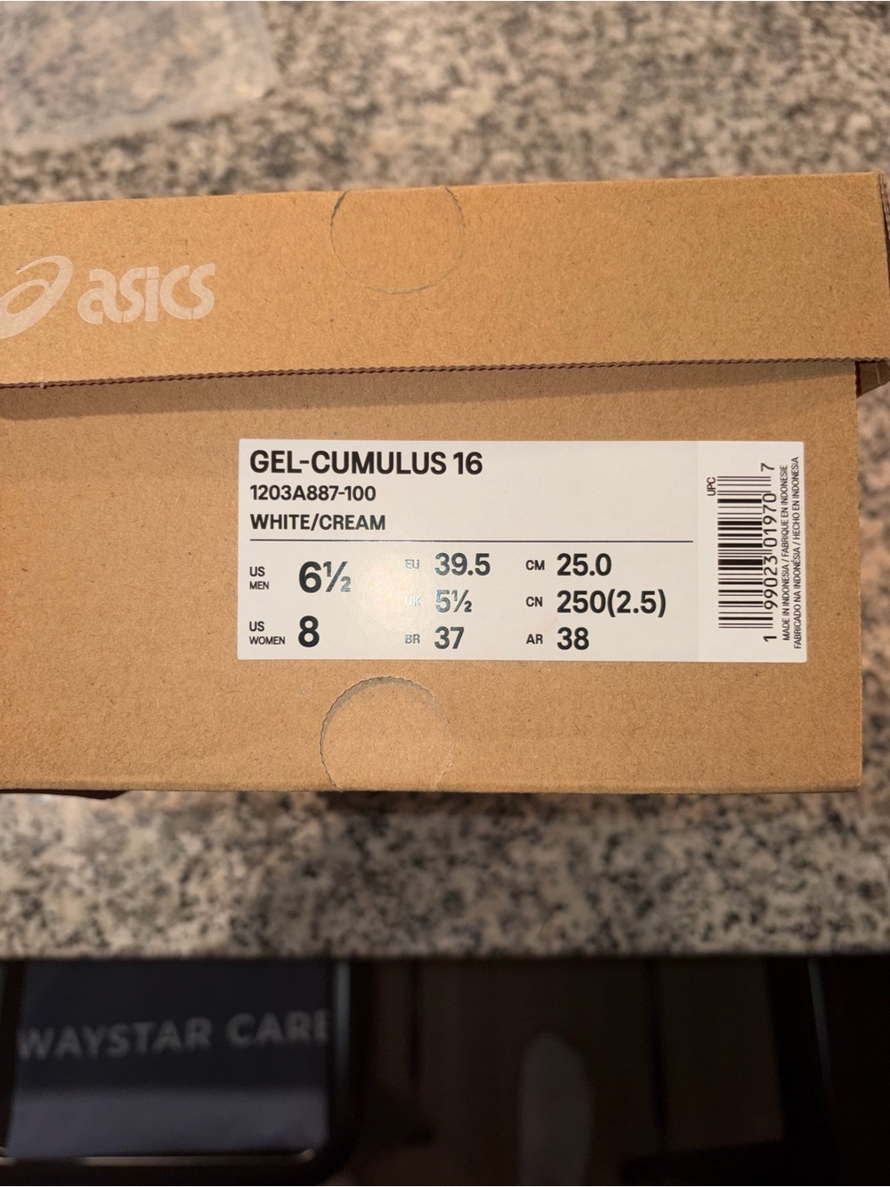 ASICS White and Cream Mesh Athletic Sneakers - Picture 6 of 6